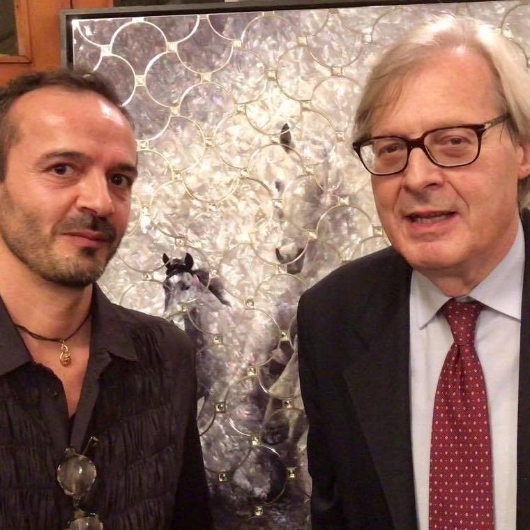 Marco Zanin con Vittorio Sgarbi.